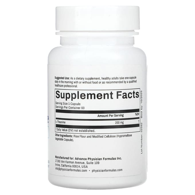 Advance Physician Formulas, L-Theanine, 200 mg, 60 capsules