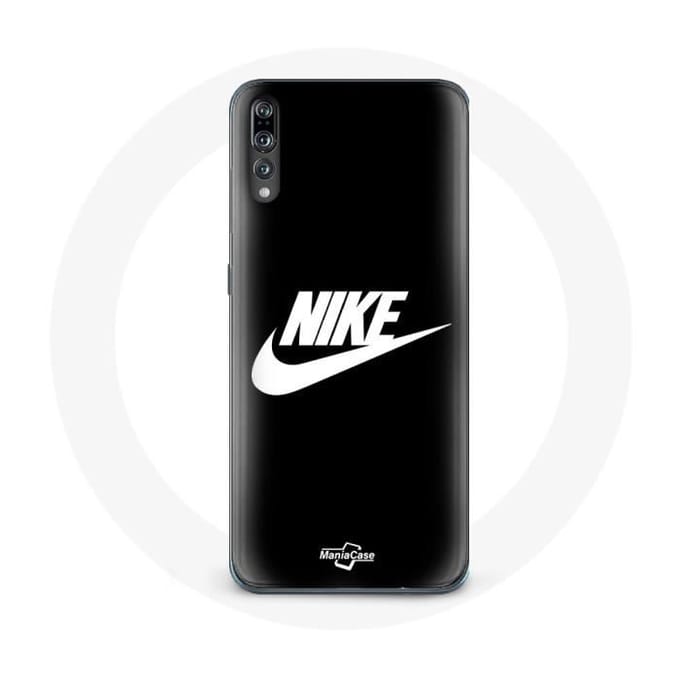 Coque pour Huawei P20 Pro Nike Logo blanc fond Noir