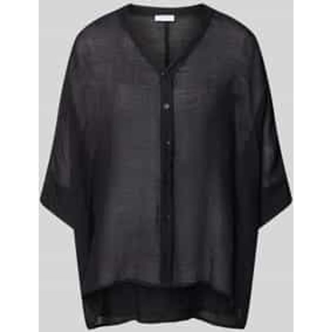 relaxed fit blouse van viscosemix met V-hals