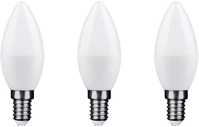 Technik E14 LED Lamp 6W - 540lm - 2700K - Extra Warm Wit - LED Kaarslamp C37 - Vervangt 45W Gloeilamp - 3 stuks