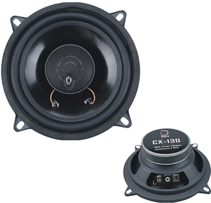 Dietz 2-Way Coax-Speaker-Set 130mm, 5,25 inch, 100W