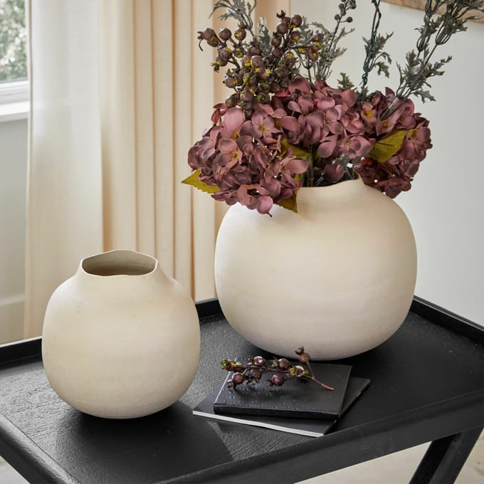 LOBERON Vaas set van 2 Fleurons beige