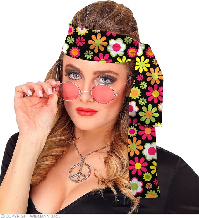 Hoofdband jaren 70 flowers