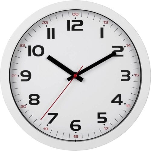 TFA Dostmann 60.3050.02 Kwarts Wandklok 30.5 cm x 30.5 cm x 3.8 cm Wit