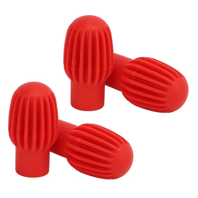 4 Stuks Siliconen Drumstok Tips Stille Oefen Drum Demper Percussie Accessoires Rood rood