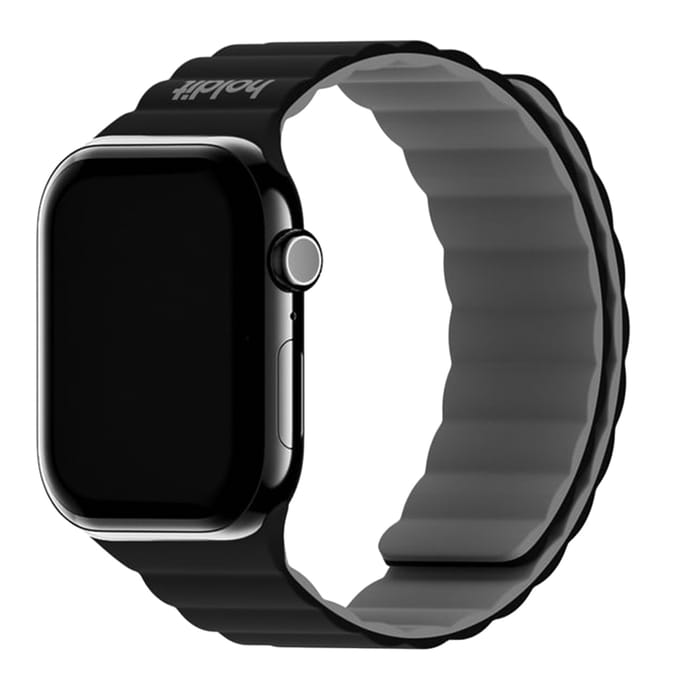 Holdit Siliconen bandje magneet voor de Apple Watch | 38/40/41/42 mm - Black / Grey