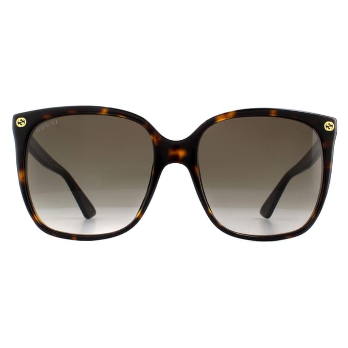 Gucci Cat Eye Dames Havana Gray Gracient zonnebril