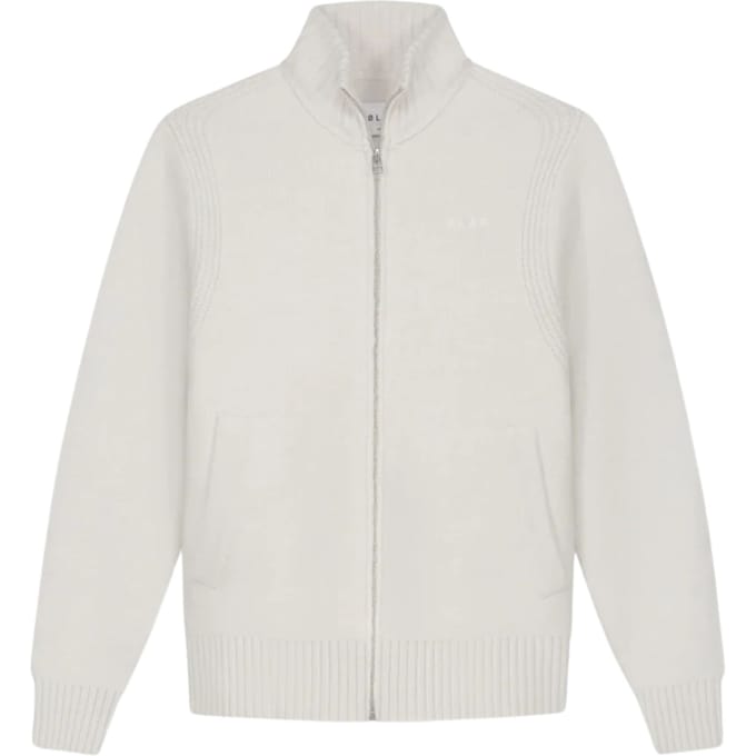 Olaf Zip Through Knitted Mock Neck Vesten Off White M230703