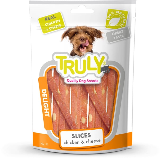 Truly Zachte Hondensnacks met Kip & Kaas - 15 zakjes van 90 gram