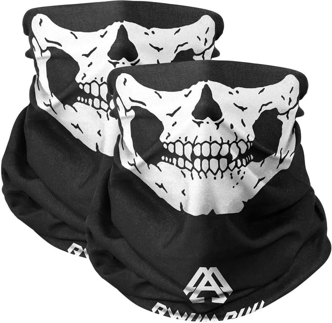 BRENZOOS - Schedel masker - Halloween bivakmuts - multifunctionele sjaal - skeletmasker - warmte- en windbescherming.