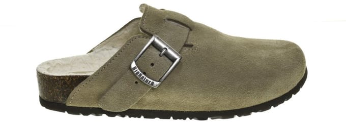 Taupe Clogs Schapenvacht Bionatura maat 38