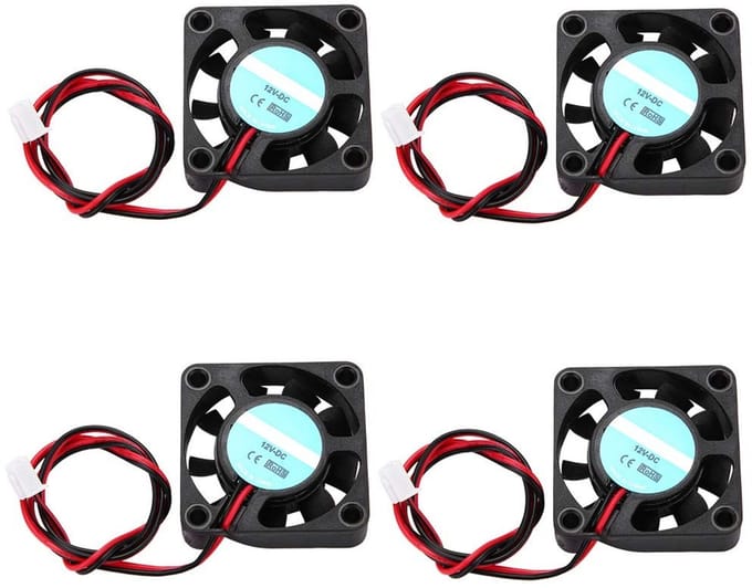 By shayne - 3D-printer Ventilator - Koelventilator 7000 r/min - Ideaal voor 3D-printers - Zwart - Hoge luchtstroom - Set van 4 stuks
