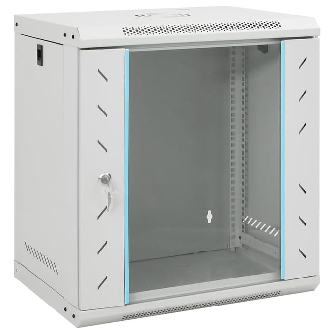 vidaXL Netwerkkast wandgemonteerd 12U 19" IP20 53x40x60 cm