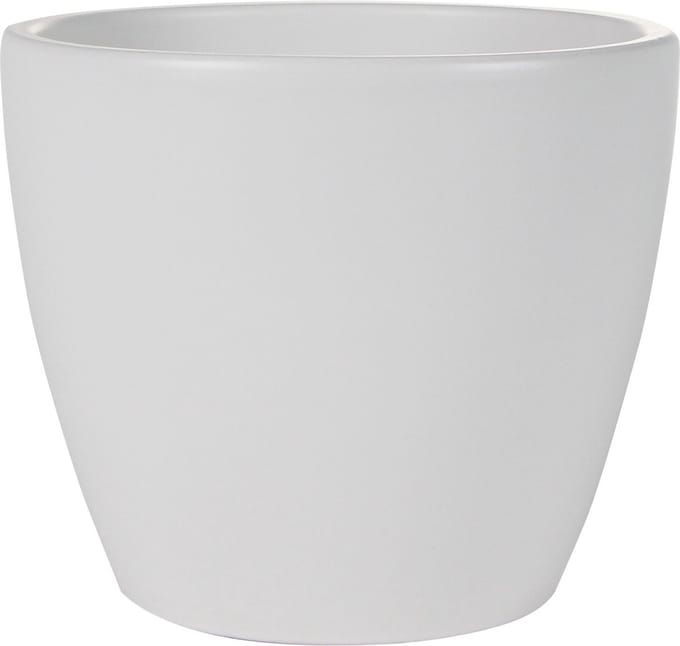 Ter Steege Bloempot - wit - glans - Scandinavisch - 13 x 16 cm - plantenpot