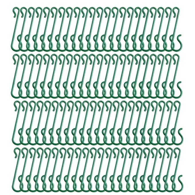 10/200 STUKS Kerst Ornament Haken S Vormige Kersthaak DIY Kerstboom Hangende Ornamenten Haak Benodigdheden voor Thuisfeest 10PCS groen