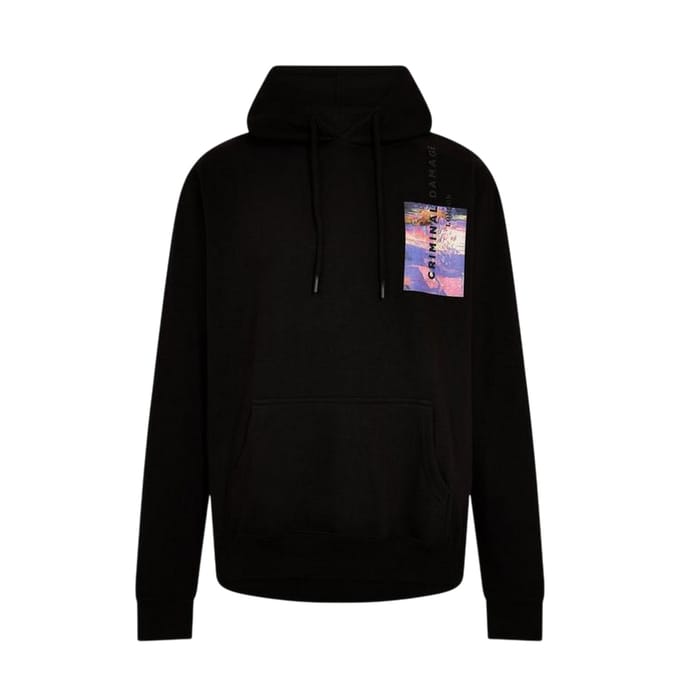 Criminal Damage Grafische heren Hoodie (Zwart)
