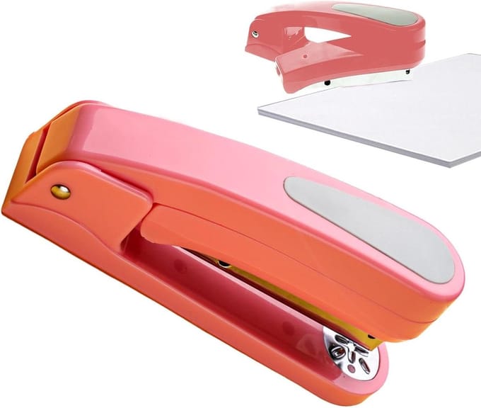 Nietmachine Metaal - Werk Lasapparaat - Documenten Binden - Draaibare Standaard - 25 Vellen - Roze