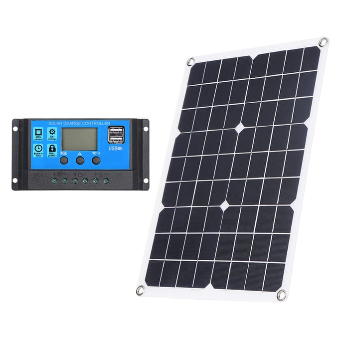 Draagbare 300W Zonne Flexibele Paneel Kits Monokristallijn Silicium Zonnepaneel with 20A controller zwart