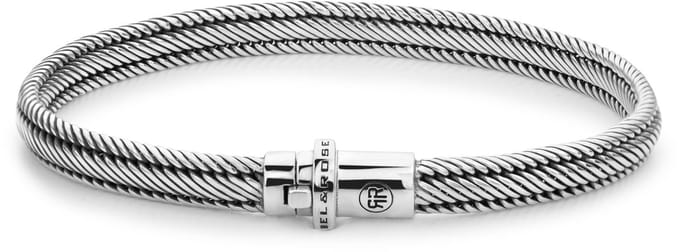 REBEL & ROSE Sterling Silver Line Demeter Small - 17.11 gr. 925 RR-BR032-S-17.5 cm