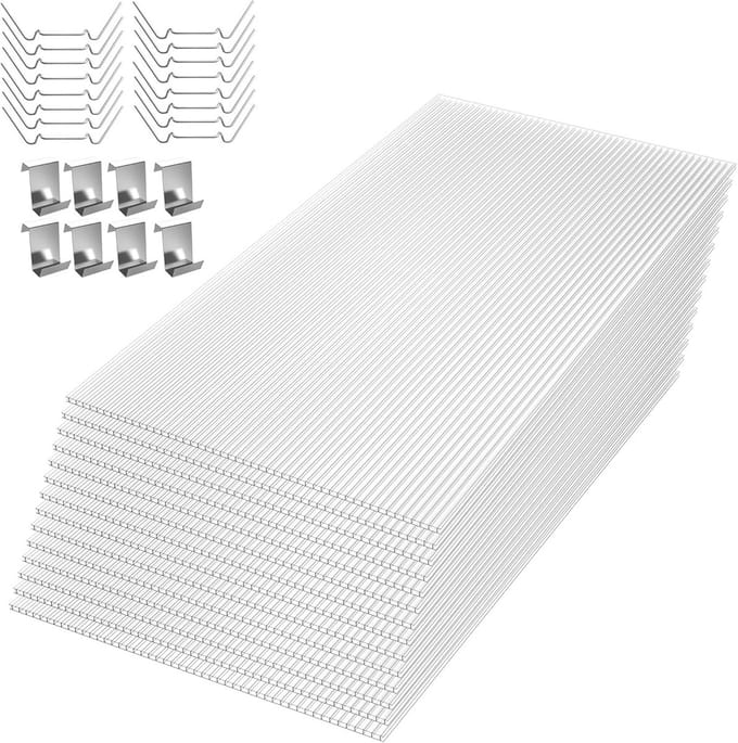 20.5 m² Polycarbonaat Platen met Dubbele Wand voor Dak en Wand, 4 mm Dik, UV-bestendig