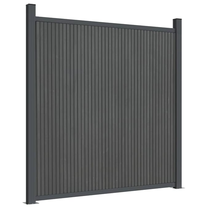 vidaXL - Schuttingpaneel - 180x186 - cm - HKC - grijs