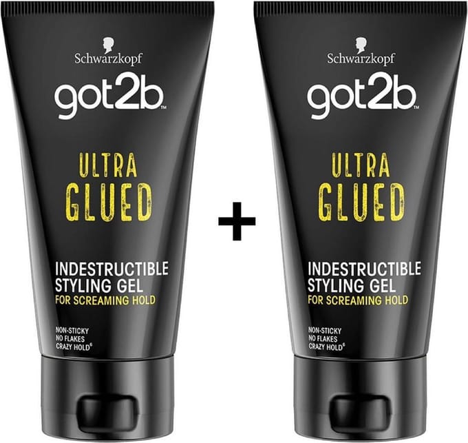 2 Stuks Schwarzkopf Got2B Gel Glued Extra 150ml/ook voor pruiken