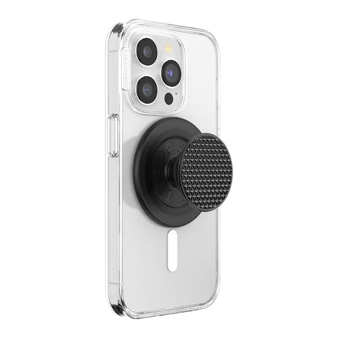 PopSockets PopGrip geschikt voor MagSafe Round - Triangle Knurled Black