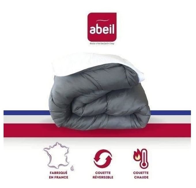 Dekbed Abeil Grijs Wit 200 x 200 cm Wit/Grijs 350 g/m²