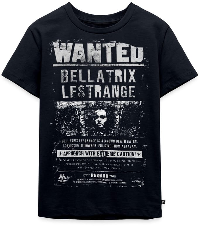 Harry Potter Bellatrix Lestrange Wanted Poster Premium T Shirt Kinderen