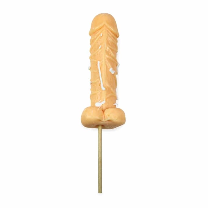 Penis met Cum lolly met melk  chocolade smaak