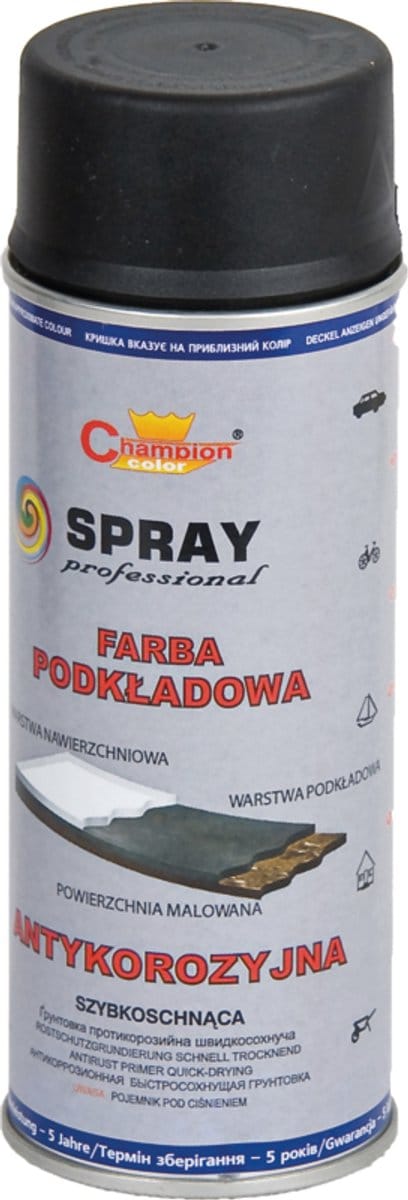 AGTECH - Grondverf Zwart - 400 ml Spray