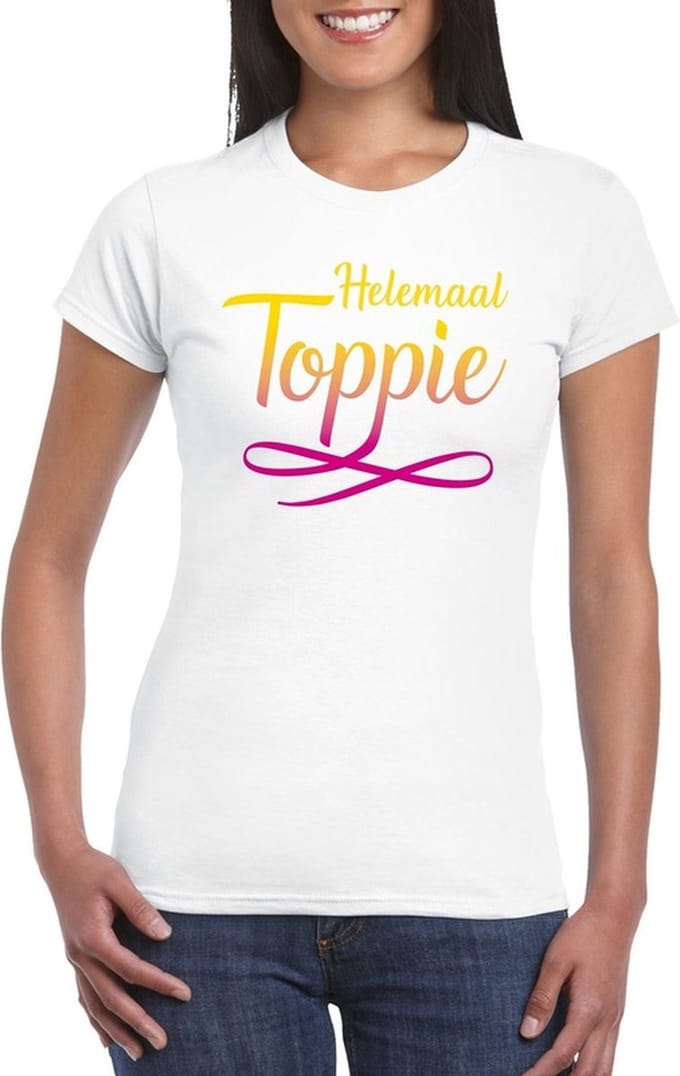 Helemaal Toppie t-shirt wit dames M