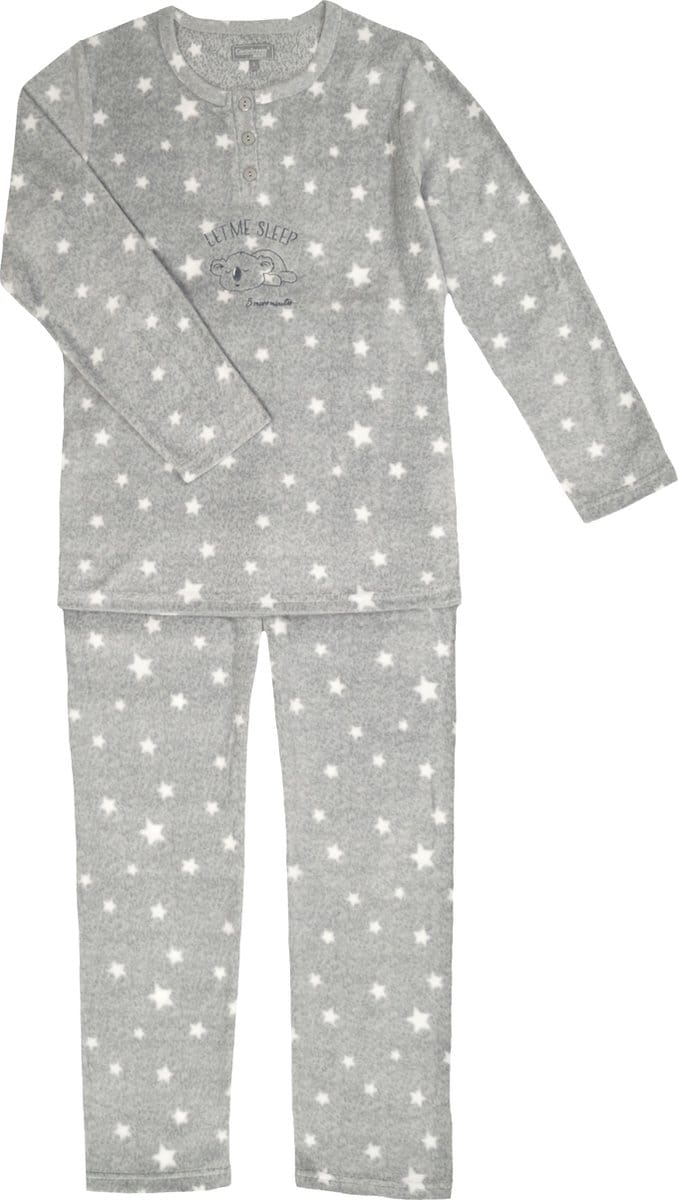 Dames fleece pyjama Cocodream Grijs Art.691782 - maat XXL