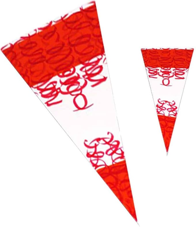 Puntzak - snoepzak  18x37cm Oranje - Rood - 250 stuks