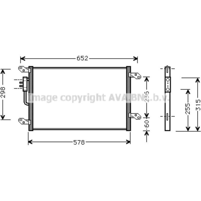 Condensator, airconditioning AVA COOLING LC5080 AVA