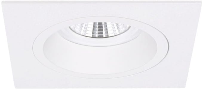 Milano - Inbouwspot Wit Vierkant - Verdiept - 1 Lichtpunt - 93x93mm