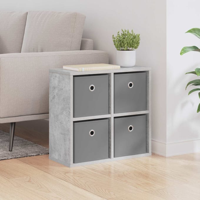 vidaXL - Dressoir - Beton - Grijs - 49,5 - x - 22 - x - 47 - cm