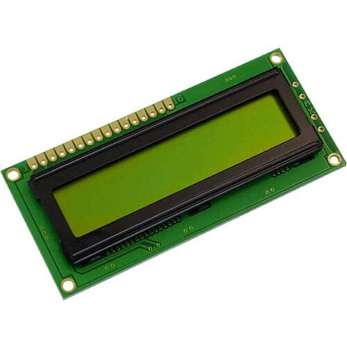 Display Elektronik LC-display 16 x 2 Pixel (b x h x d) 80 x 36 x 6.6 mm DEM16213SYH