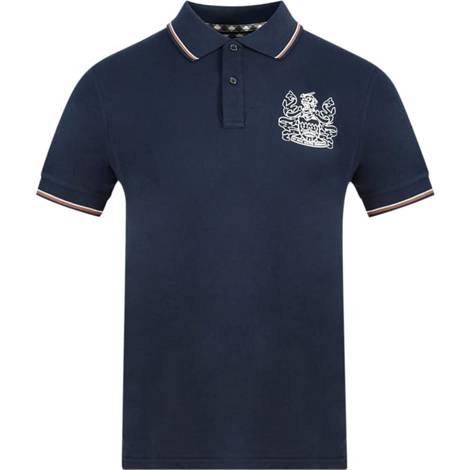 Aquascutum Aldis Crest blauw poloshirt