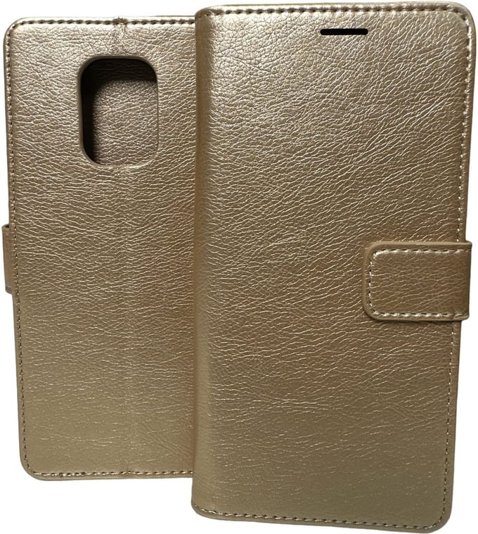 Portemonnee Book Case Hoesje Geschikt voor: Xiaomi Redmi Note 10 Lite - Goud