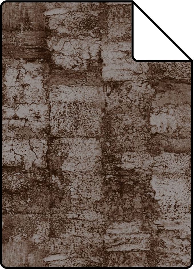 Proefstaal Origin Wallcoverings behang met structuur donkerbruin - 26,5 x 21 cm - 347359-S