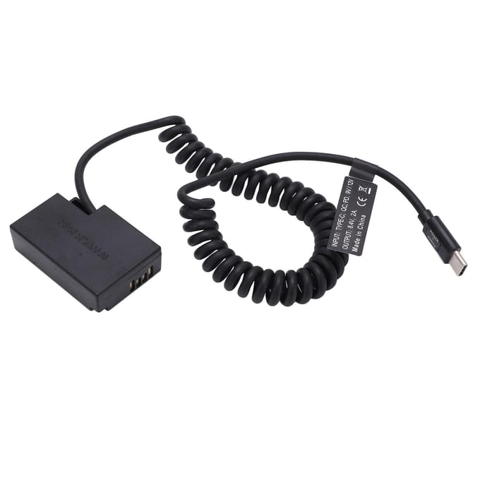 Type C LP‑E17 Volledige Decodering Dummy Batterij DC Koppelaar Voedingsadapter voor RP 760D 750D 800D Camera black