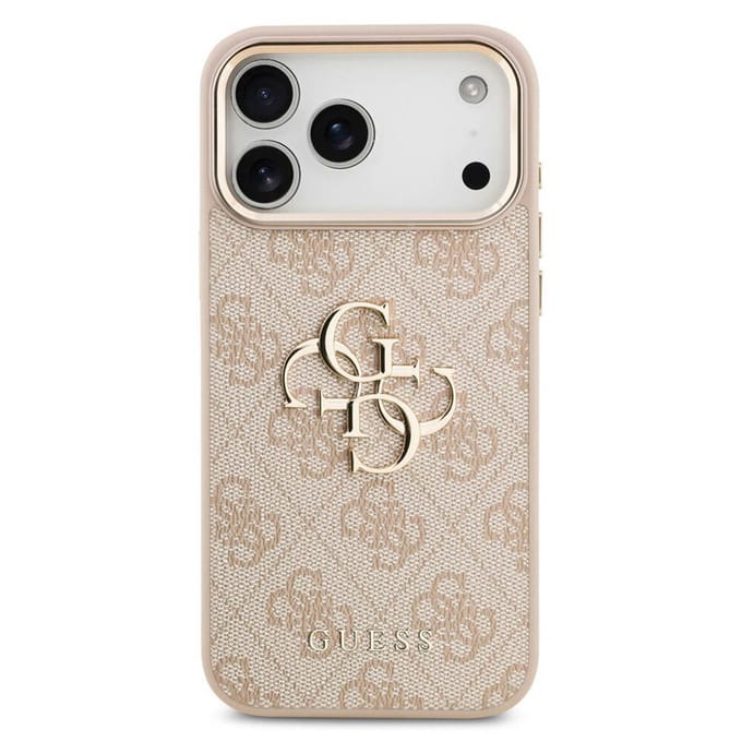 Guess Back Cover - iPhone 17 Pro - Roze - Schokabsorberende bumper - Verhoogde cameraring