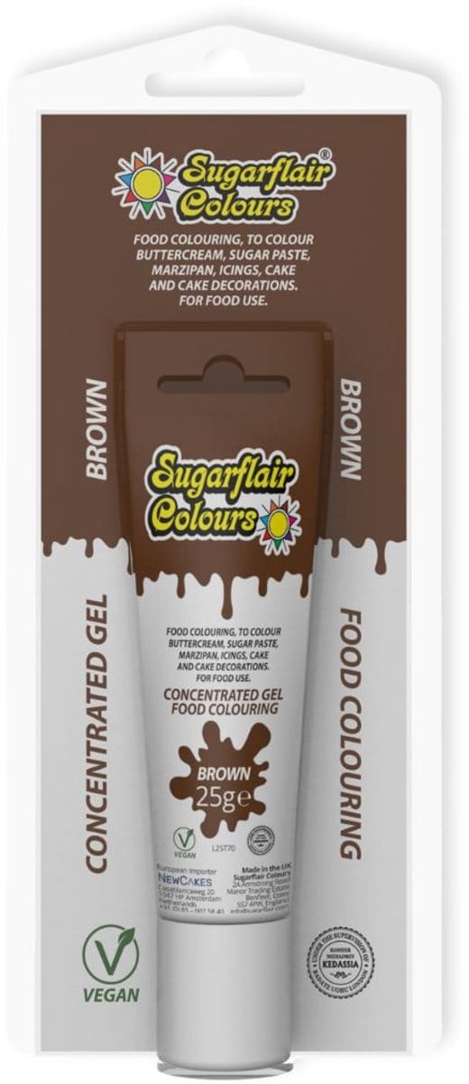 Sugarflair Gel Colour Tube Bruin 25g