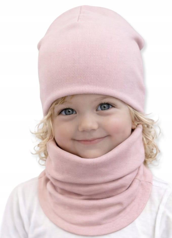 Dartomik - Kinderset Czapka+Komin - Roze - 46/50