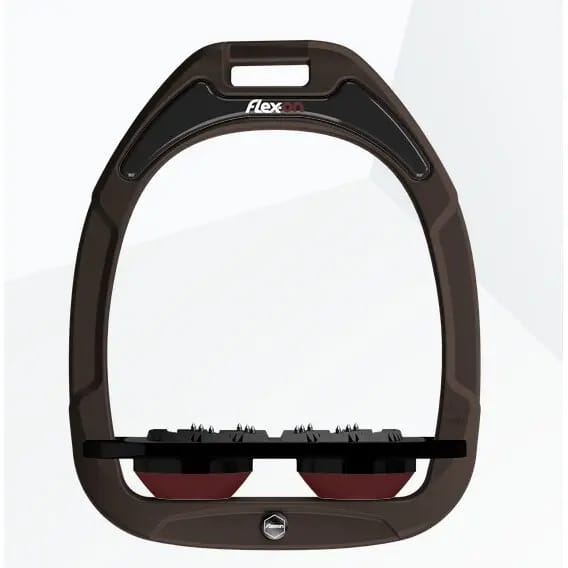 Platte Ultra Grip Stirrup Bruin/Zwart/Bordeaux Flex-On Green Composite