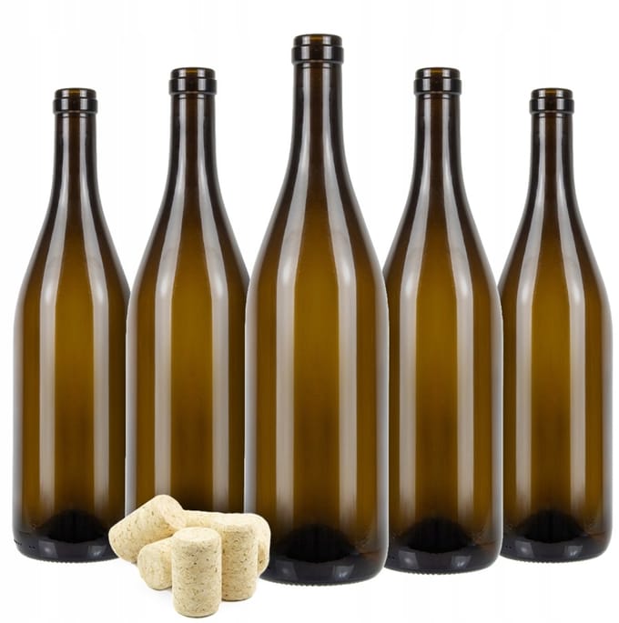Bimberek - Glazen Flessen - 750ml - Bruin - Inclusief Kurk