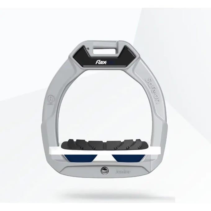 Veiligheidsbeugels voor paardrijden Hellend Grip Aluminium/Wit/Marine kind Flex-On Safe-On