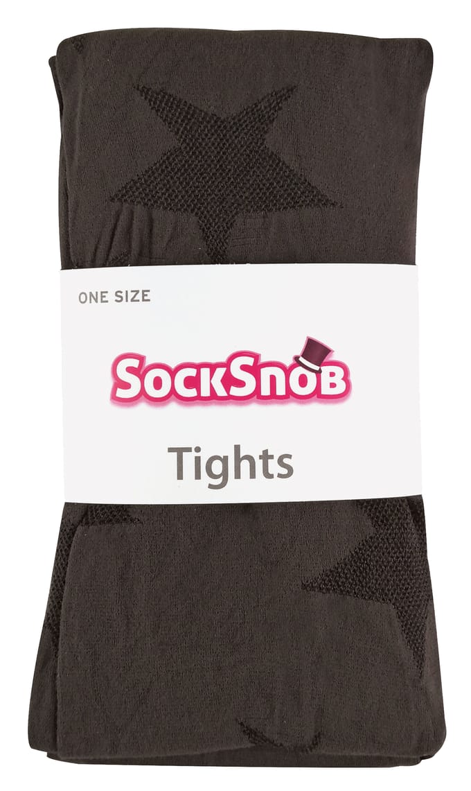 Sock Snob Dames80 denier ondoorzichtig patroon panty's - Star Brown