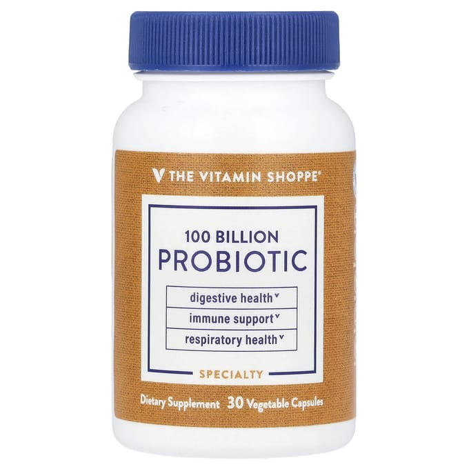The Vitamin Shoppe, probioticum, 100 miljard CFU, 30 vegetarische capsules
